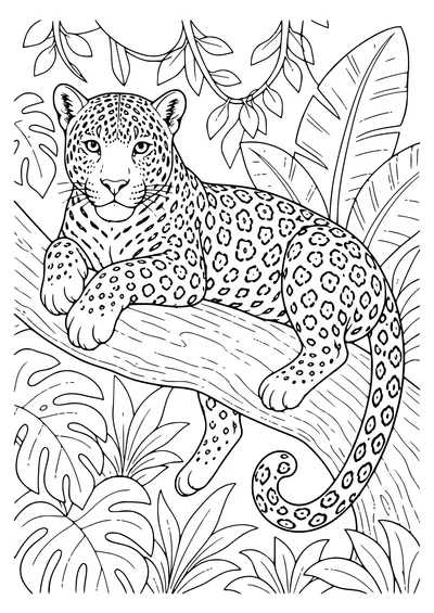 Jaguar Ausmalbild zum Ausdrucken