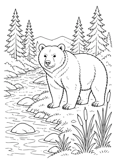 Bear coloring page to print