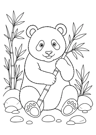 Panda Ausmalbild zum Ausdrucken
