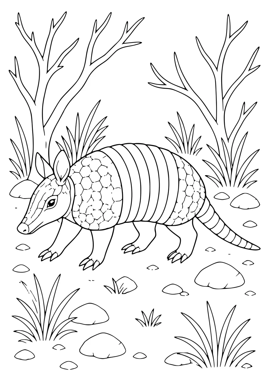 Armadillo coloring page to print