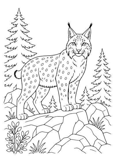 Luchs Ausmalbild kostenlos zum Ausdrucken