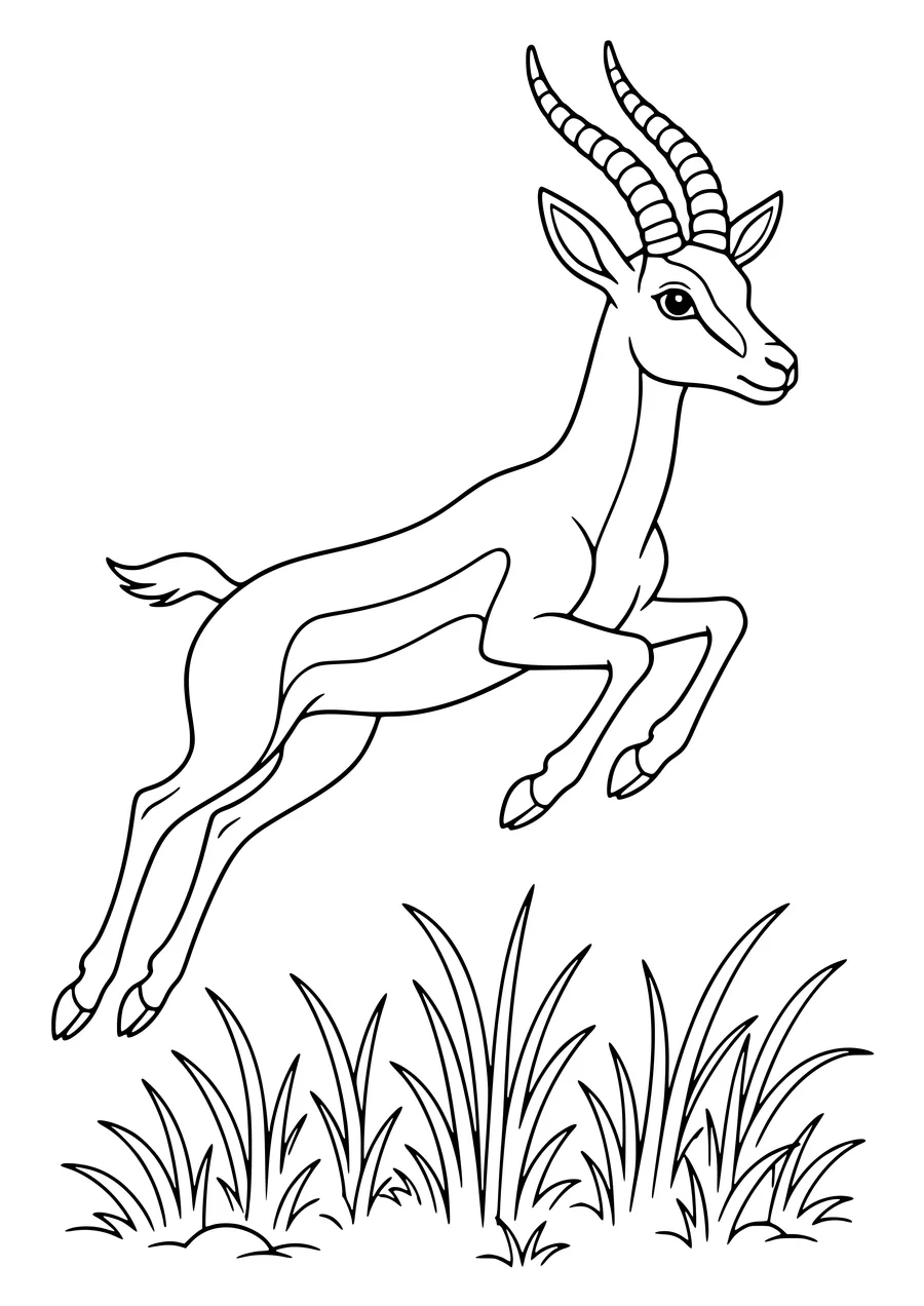Gazelle coloring page to print