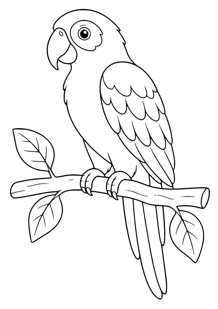 perroquet page de coloriage gratuit à imprimer