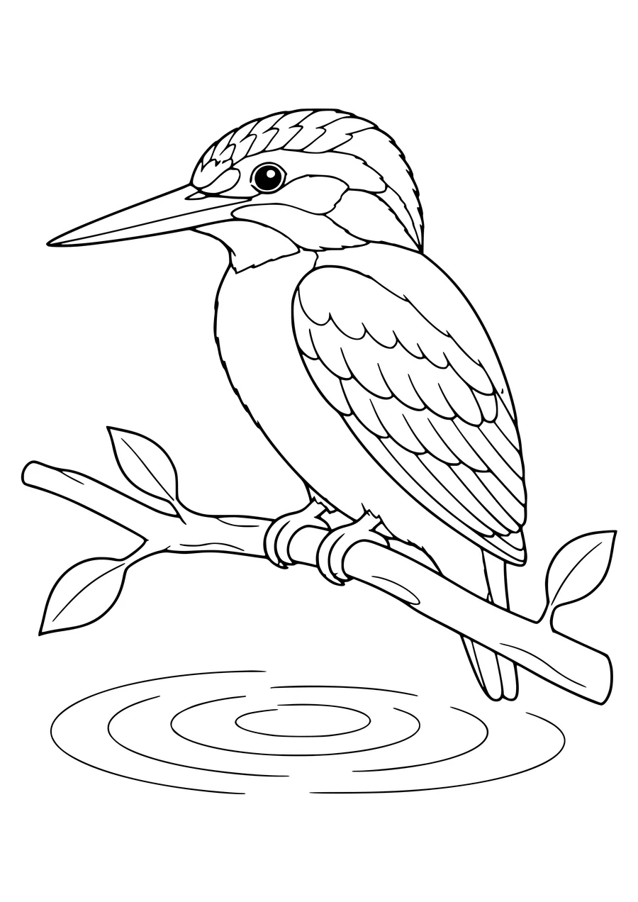 IJsvogel kleurplaat om te printen