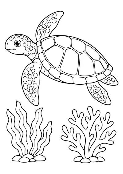 Sea Schildkröte Ausmalbild kostenlos zum Ausdrucken
