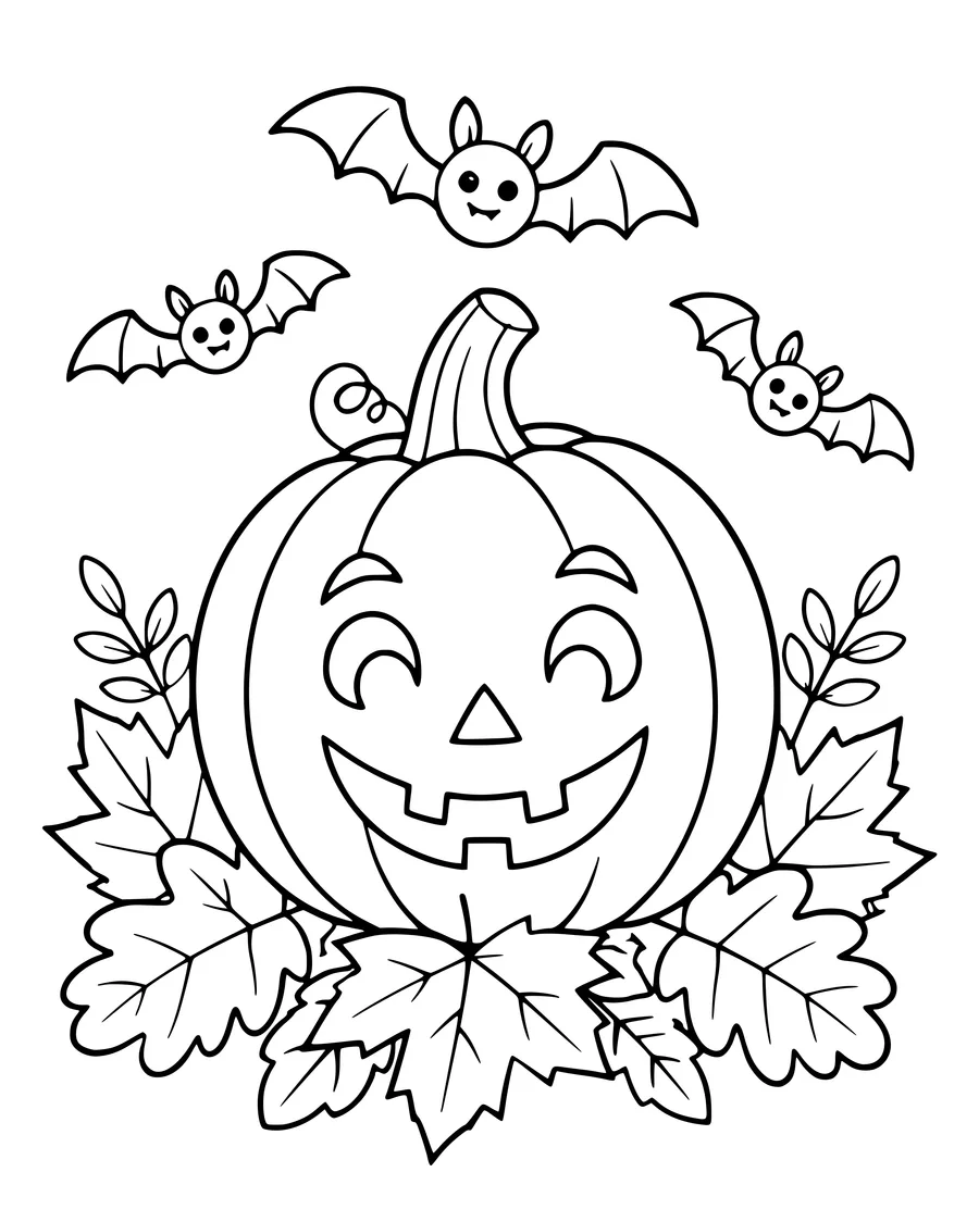 Halloween pumpkin lantern — kostenloses Ausmalbild zum Ausdrucken