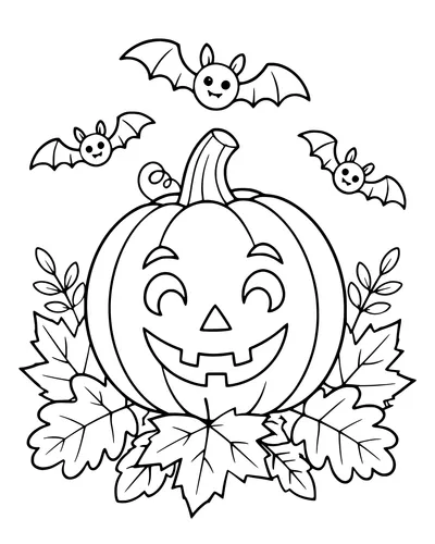 Halloween pumpkin lantern — kostenloses Ausmalbild zum Ausdrucken