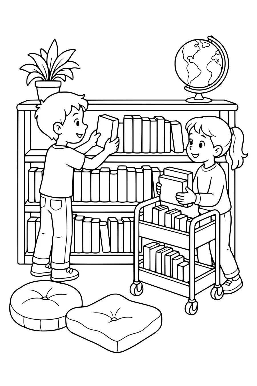 Malvorlage B fccher zur fcckstellen Schulbibliothek