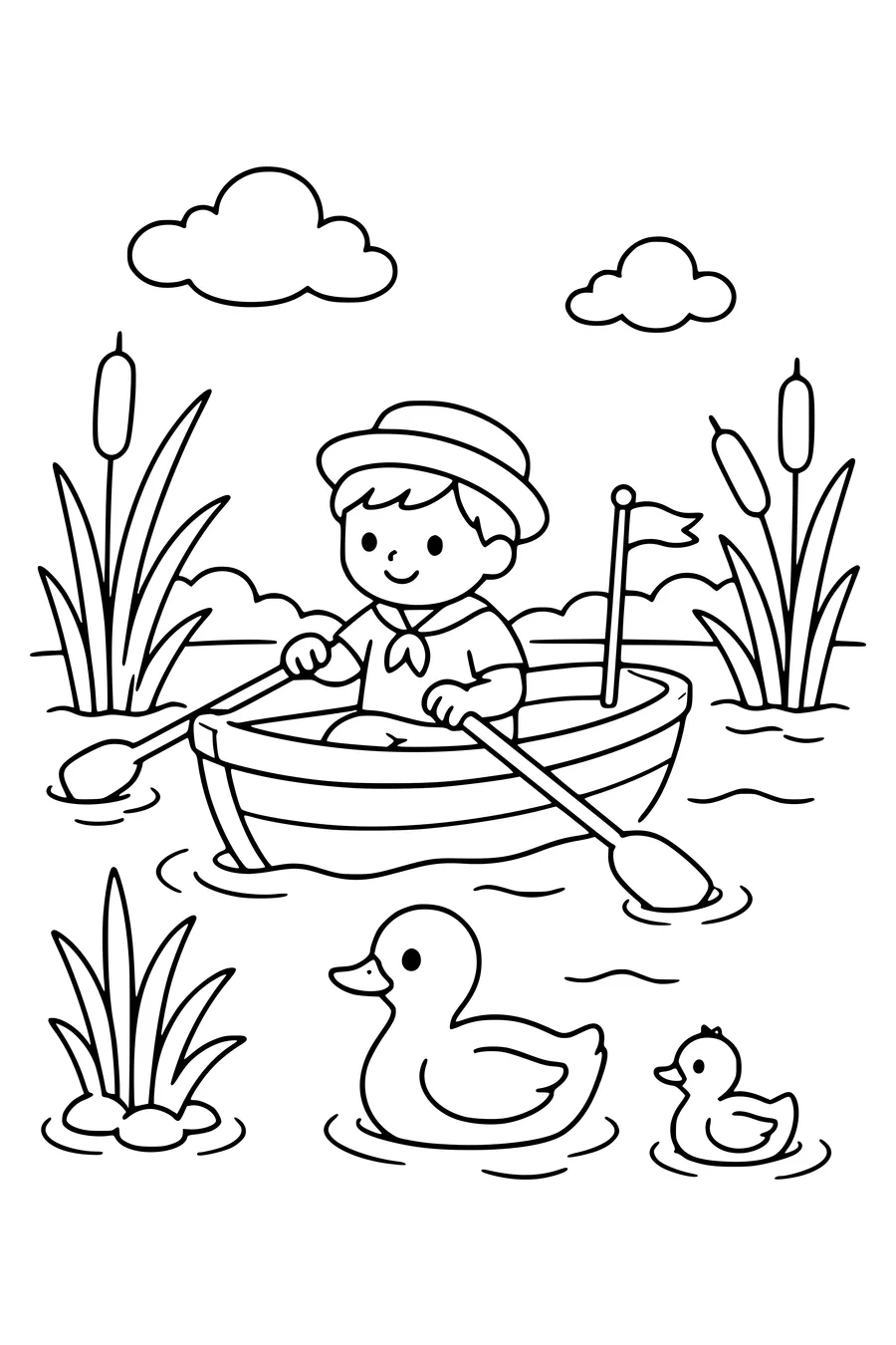 Coloring page of boat 5