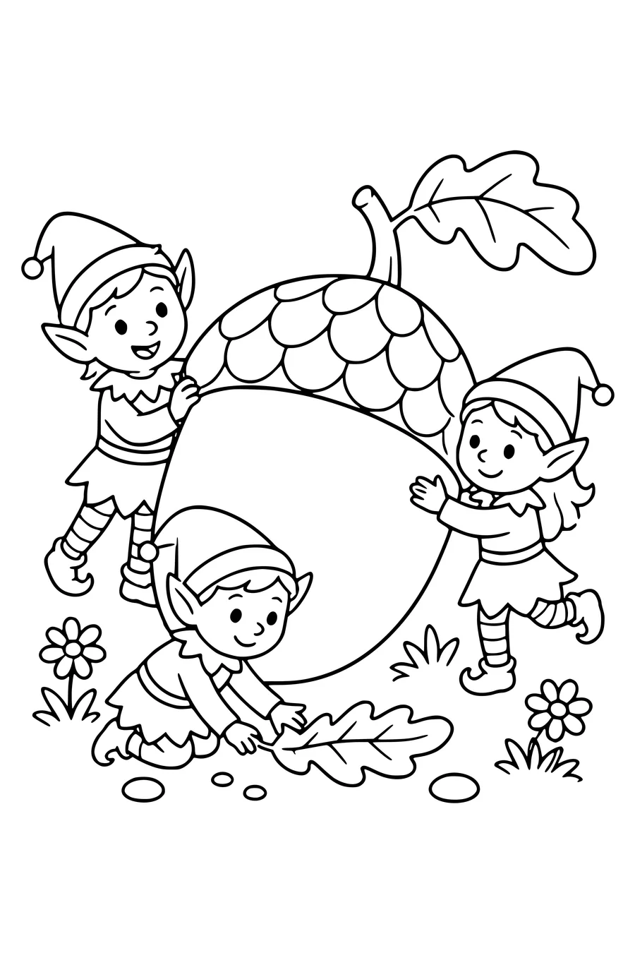 Kleurplaat elfjes 5