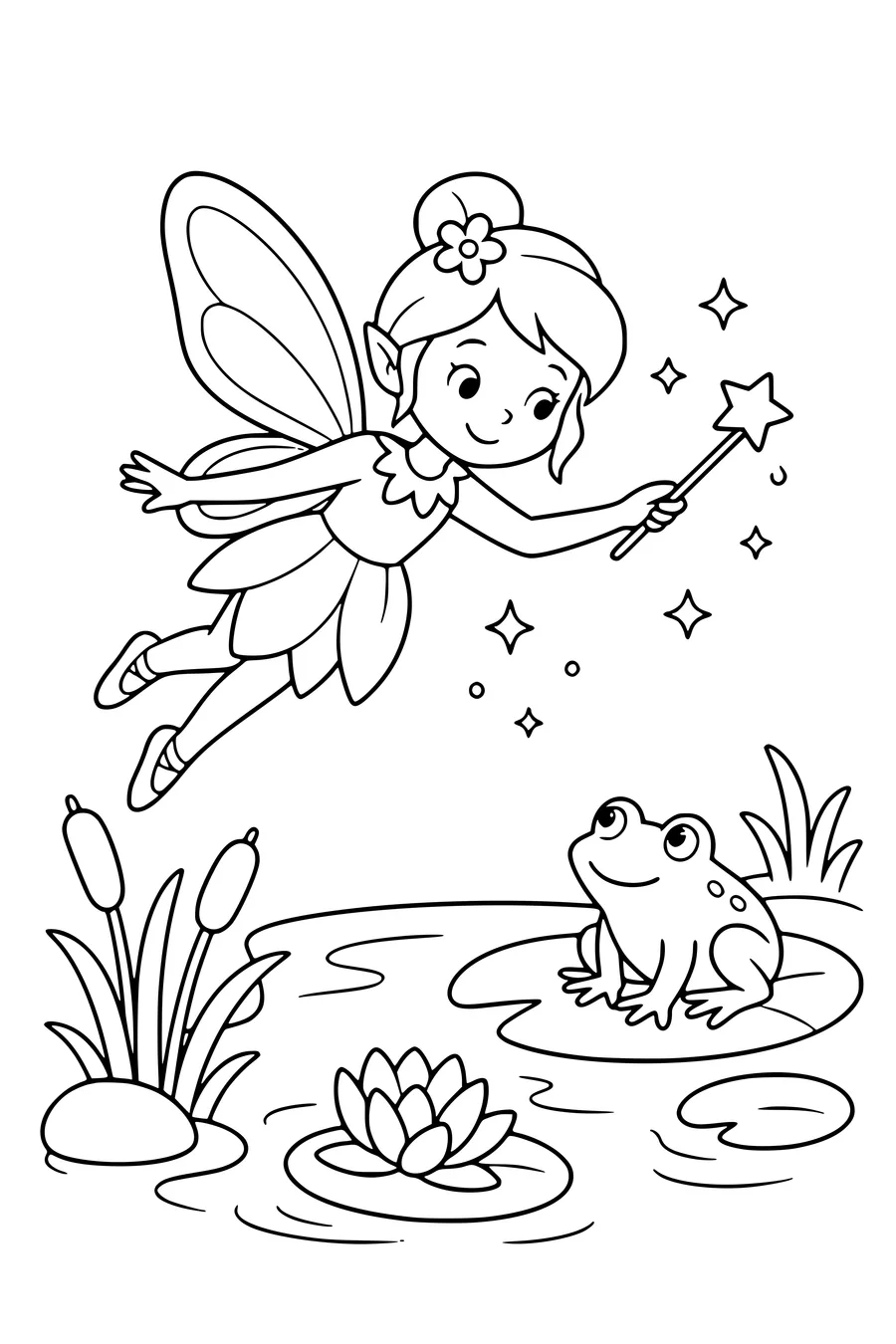 Coloring page of fairies 3