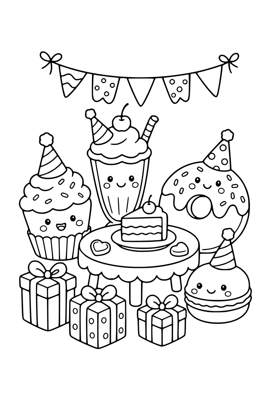 Kawaii coloring pages