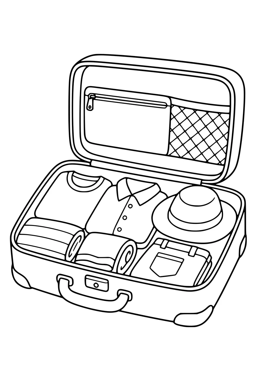 Coloring page of suitcase 1