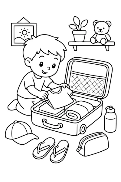 Coloring page of suitcase 2