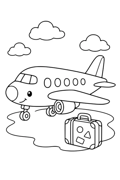 Coloring page of suitcase 5