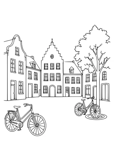 Cobblestone Street sur la place gratuit à imprimer