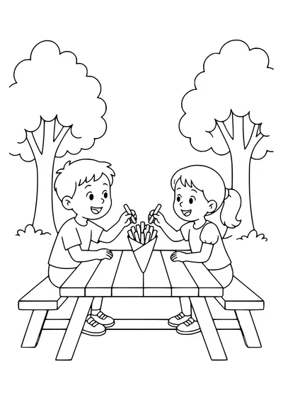 Belgian Fries as a children’s page de coloriage gratuit à imprimer