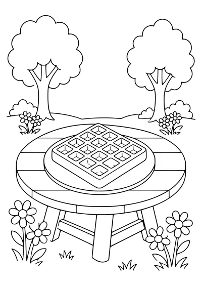 Belgian Waffle au printemps gratuit à imprimer