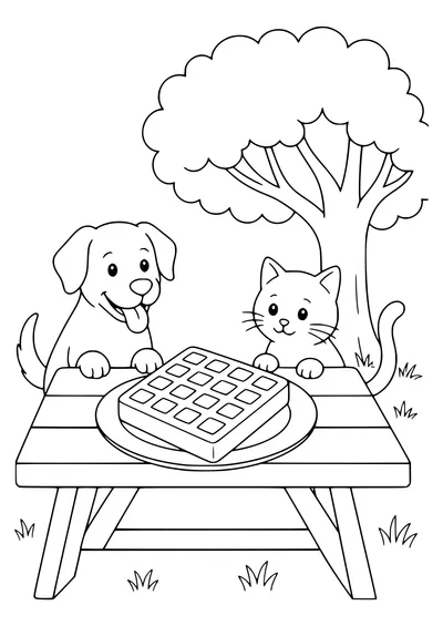 Belgian Waffle avec des animaux gratuit à imprimer