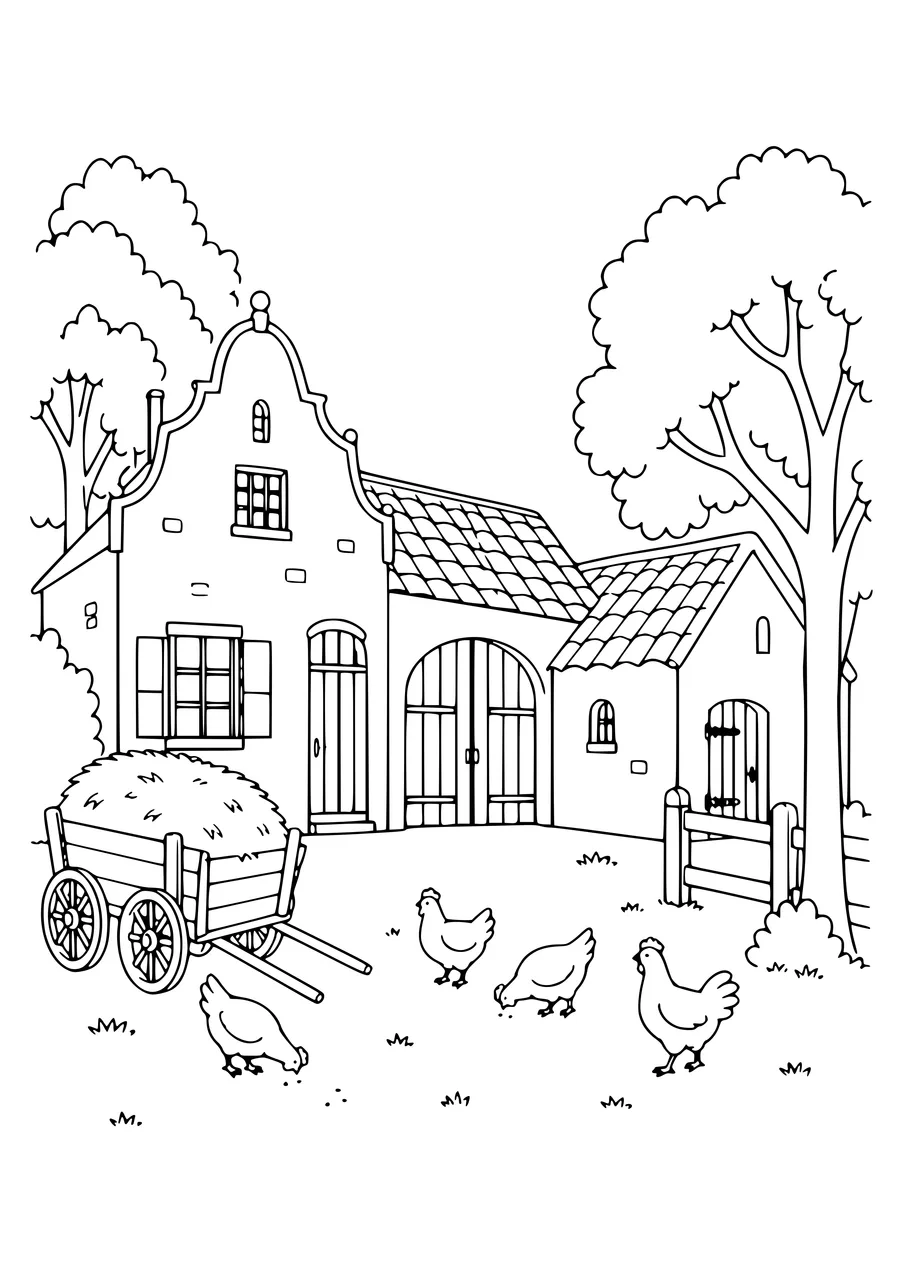 Flemish Farm sur la place gratuit à imprimer