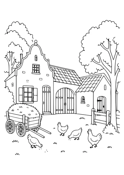 Flemish Farm auf dem Platz kostenlos zum Ausdrucken
