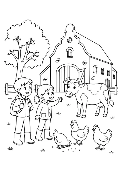 Flemish Farm mit Kindern kostenlos zum Ausdrucken