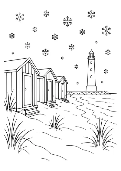 Belgian Coast en hiver gratuit à imprimer