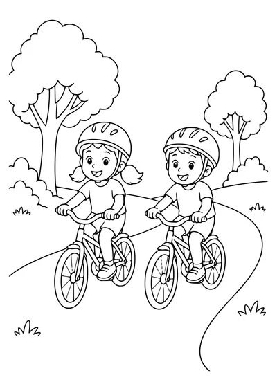 Bicycle in the Netherlands mit Kindern kostenlos zum Ausdrucken