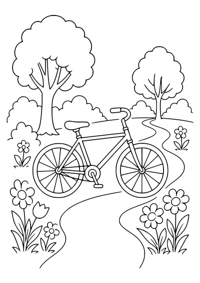Bicycle in the Netherlands im Frühling kostenlos zum Ausdrucken