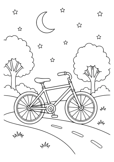 Bicycle in the Netherlands bei Sonnenuntergang kostenlos zum Ausdrucken