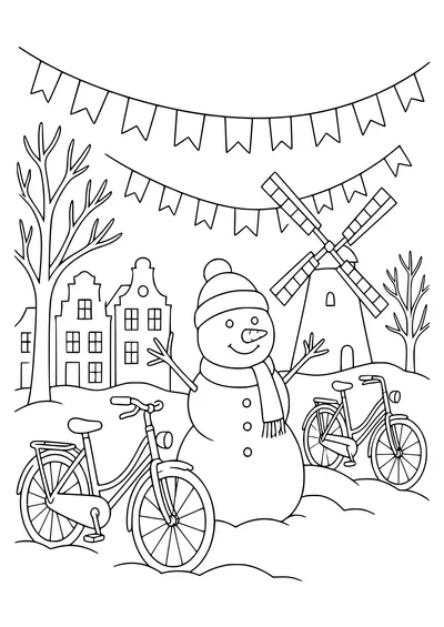 Kings Day im Winter kostenlos zum Ausdrucken