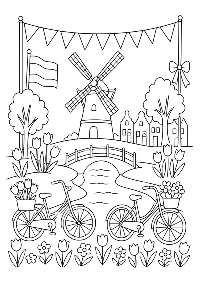 Kings Day im Frühling kostenlos zum Ausdrucken