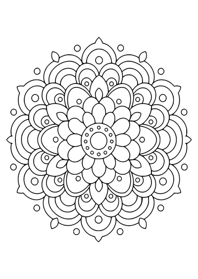 Rainbow arc mandala — kostenloses Ausmalbild zum Ausdrucken
