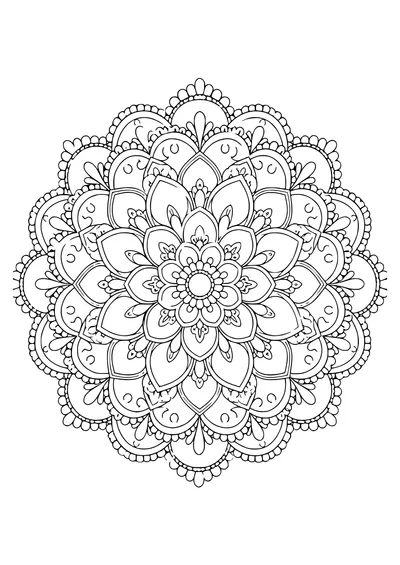Difficult lace mandala — kostenloses Ausmalbild zum Ausdrucken