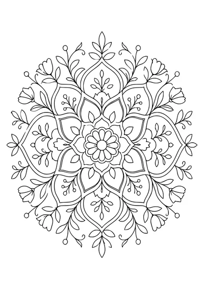 Adult ink mandala — kostenloses Ausmalbild zum Ausdrucken