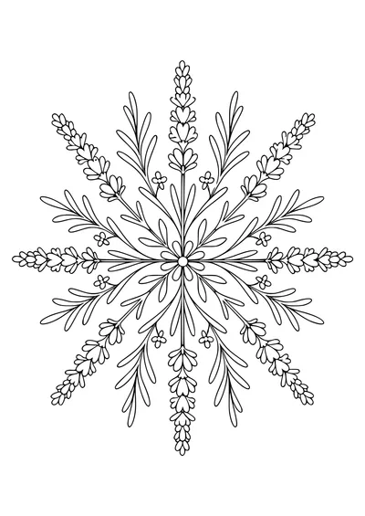 Lavender flower mandala — kostenloses Ausmalbild zum Ausdrucken