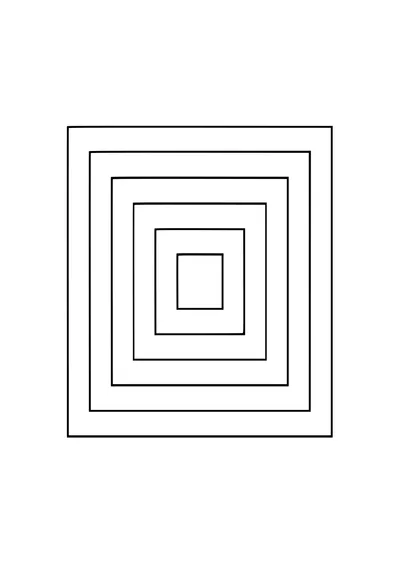 Square shapes mandala — kostenloses Ausmalbild zum Ausdrucken