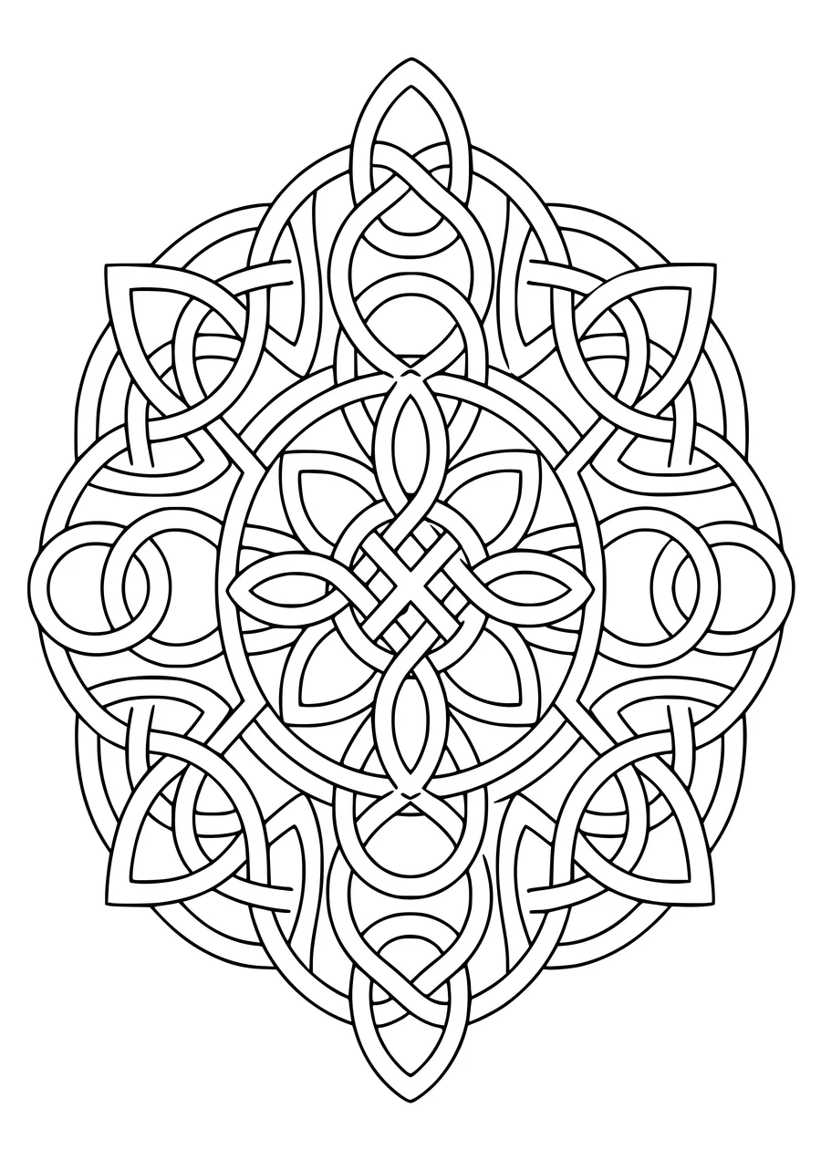 Adult Celtic geometry — page de coloriage gratuite à imprimer