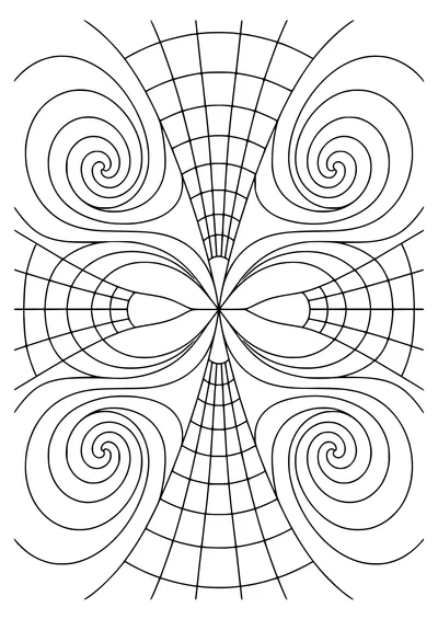 Adult op-art shapes — kostenloses Ausmalbild zum Ausdrucken