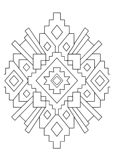 Adult geometric pattern — kostenloses Ausmalbild zum Ausdrucken