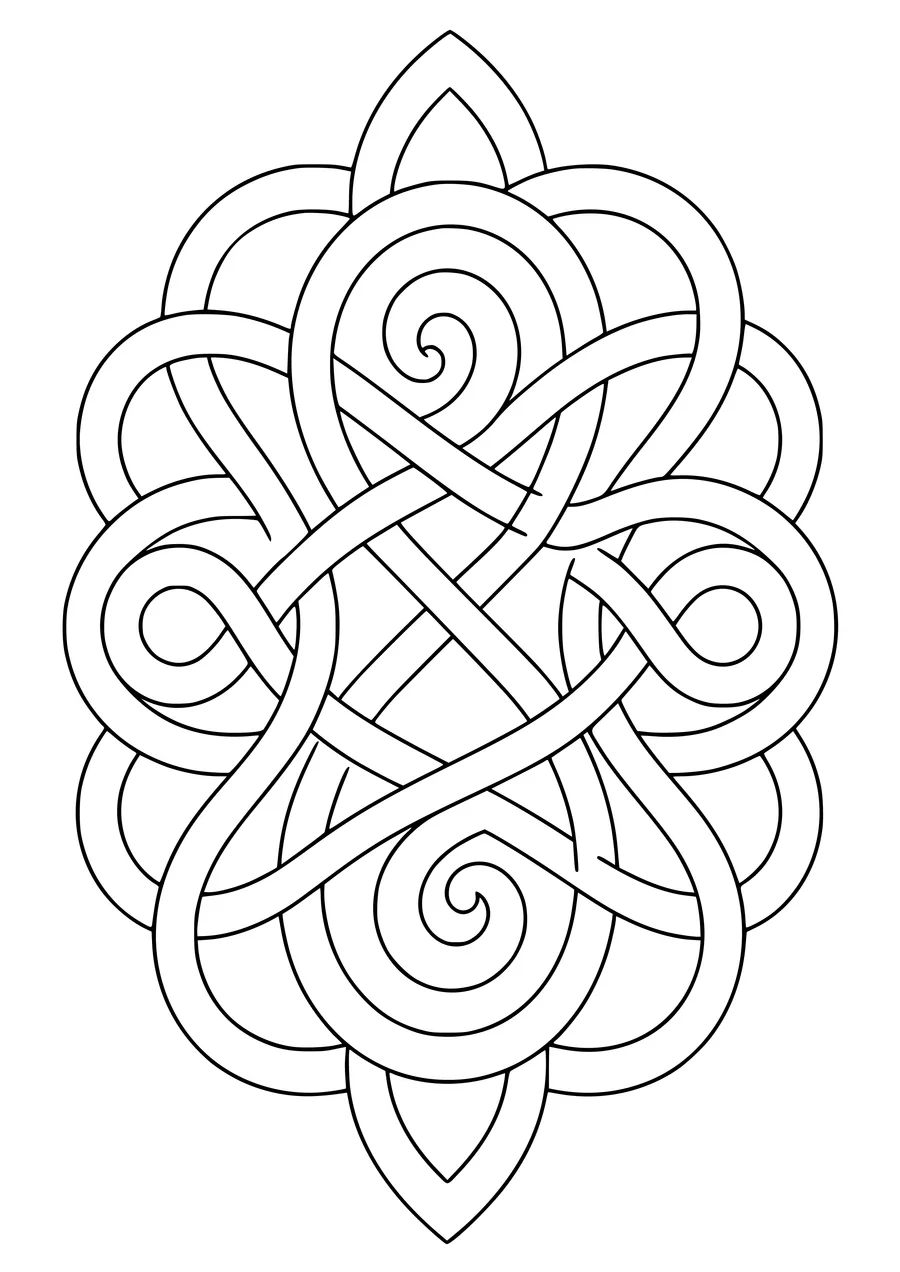 Adult line labyrinth — page de coloriage gratuite à imprimer