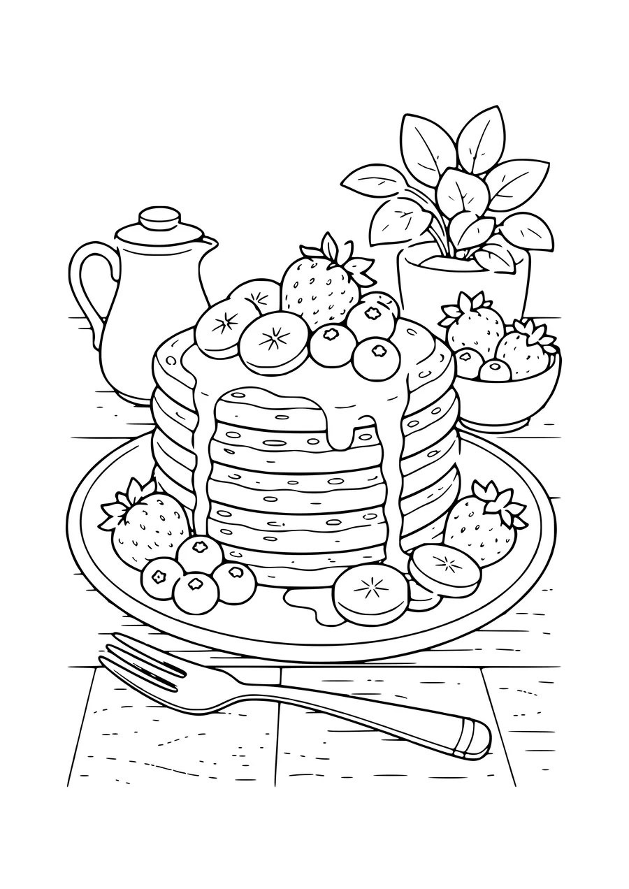 coloriage tour de crêpes