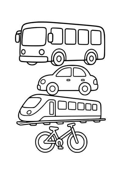 toddler vehicles coloring page