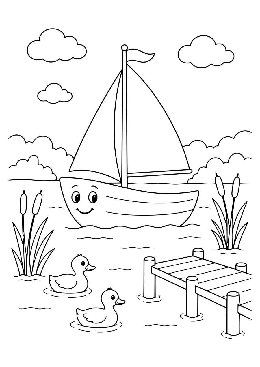 eekhoorn bij het water kleurplaat