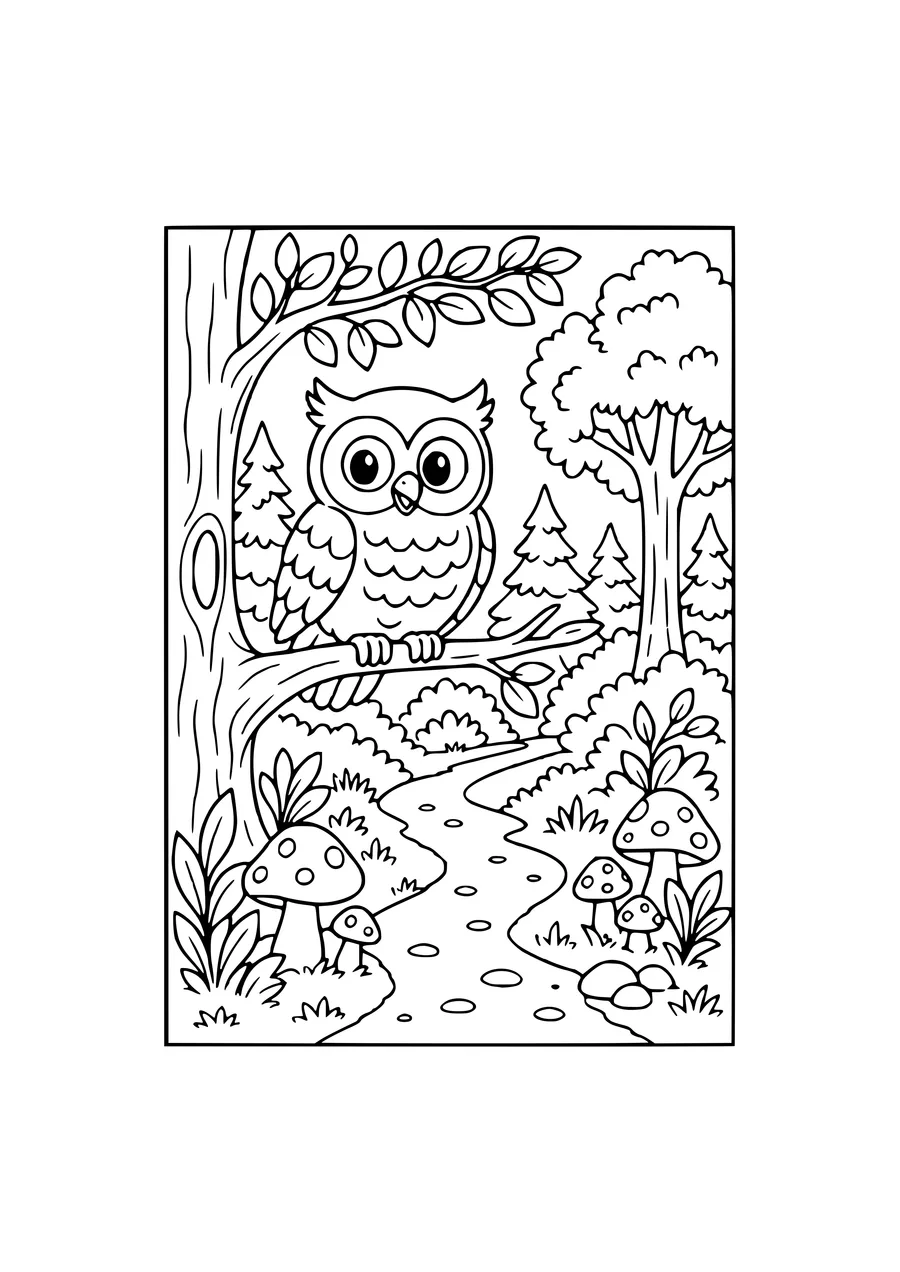 fox on an adventure coloring page