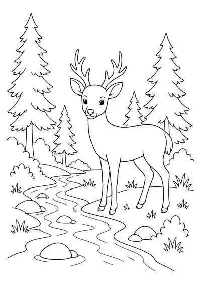 Eisbär im Wald kostenlos zum Ausdrucken