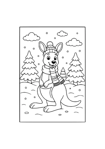 koala by the water coloring page