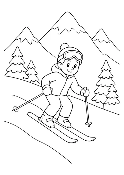 singe en hiver gratuit à imprimer