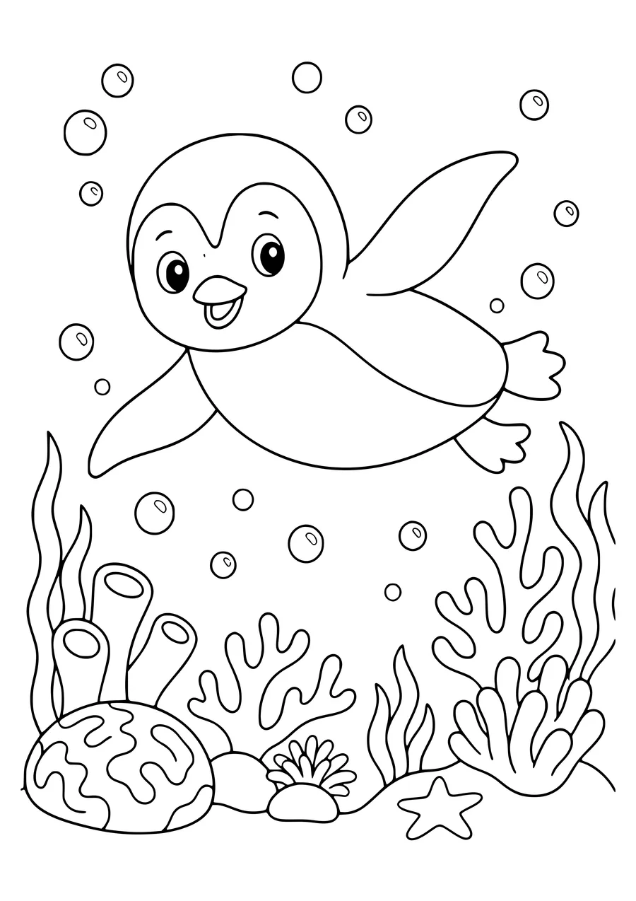 elephant by the water coloring page