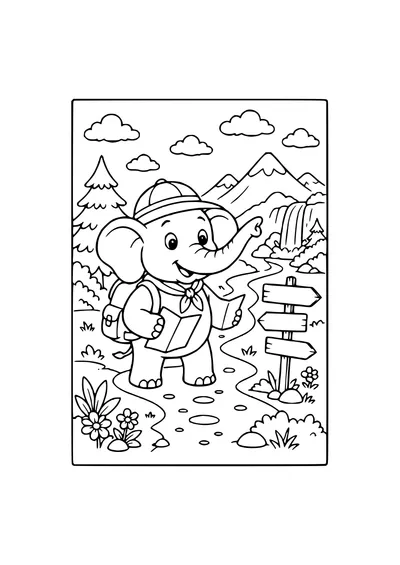 bee in the forest coloring page
